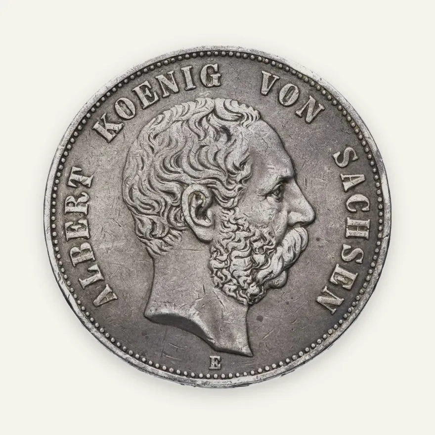 Германия (Империя), Саксония 5 марок (mark) 1901 E