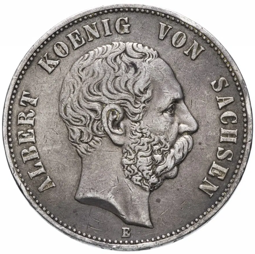 Германия (Империя), Саксония 5 марок (mark) 1901 E, реверс