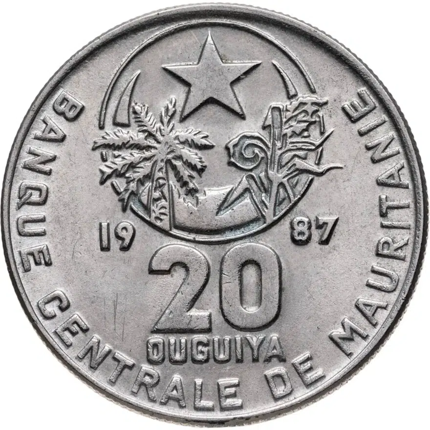Мавритания 20 угий (ouguiya) 1987, реверс