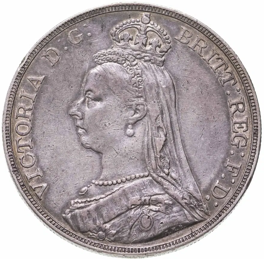 Великобритания 1 крона (crown) 1891, реверс