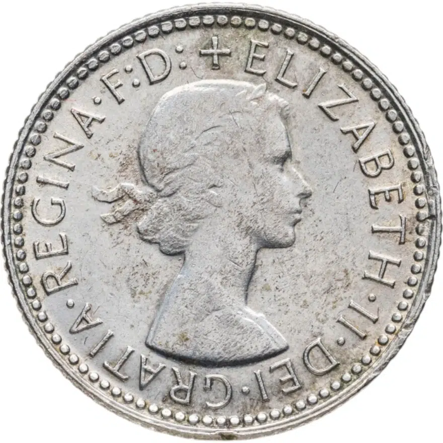 Австралия 6 пенсов (pence) 1960, реверс
