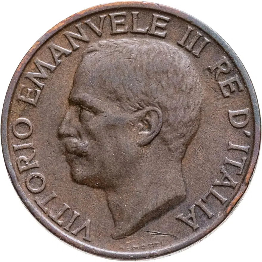 Италия 10 чентезимо (centesimi) 1924, аверс