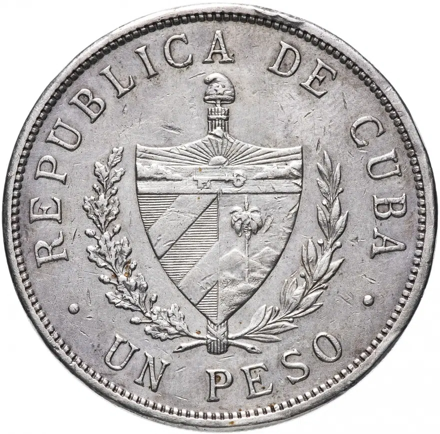 Куба 1 песо (peso) 1934, реверс
