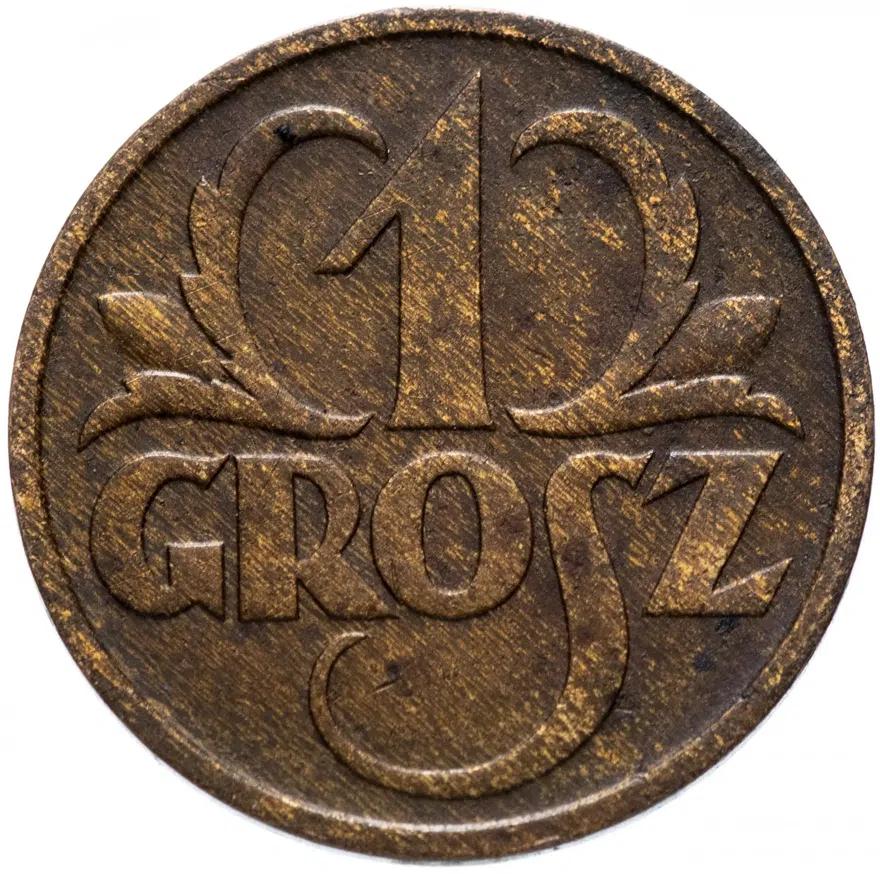 Польша 1 грош 1936, аверс