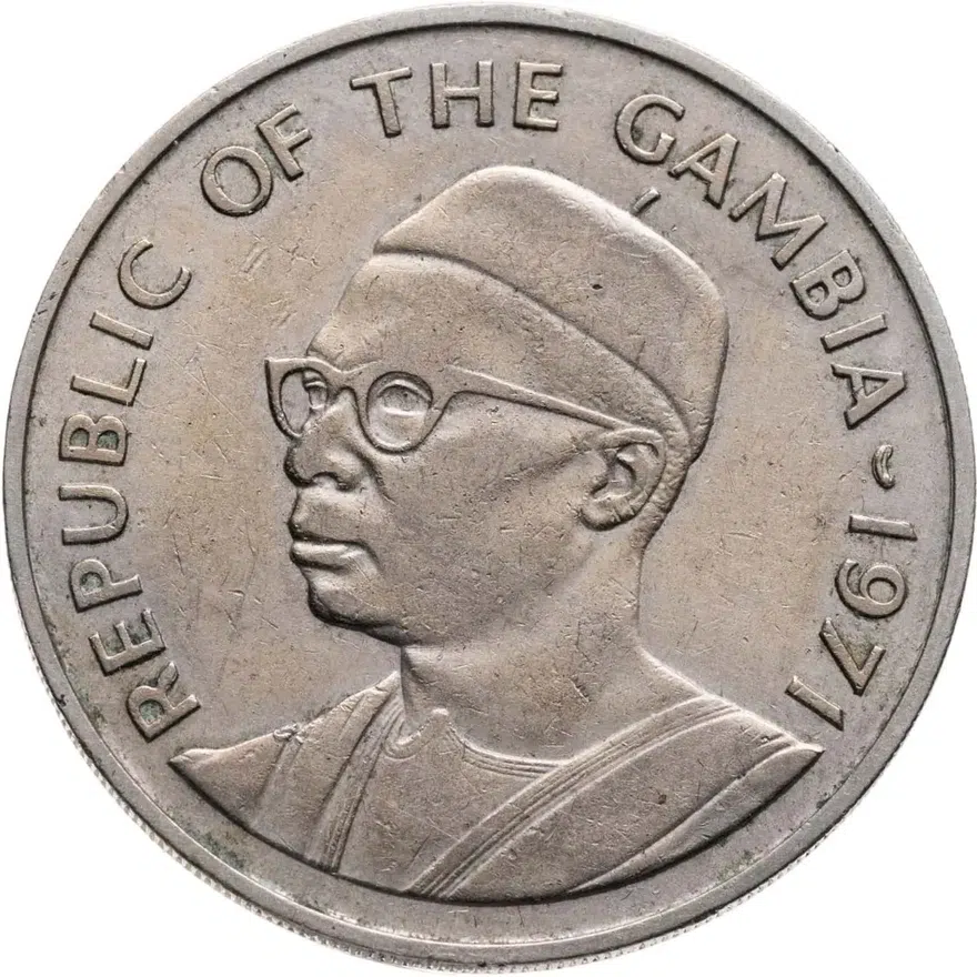 Гамбия 1 даласи (dalasi) 1971, аверс