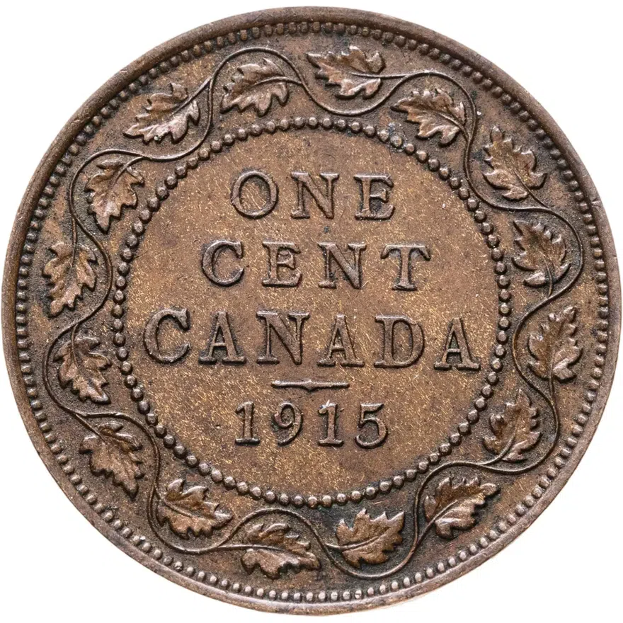 Канада 1 цент (cent) 1915, аверс