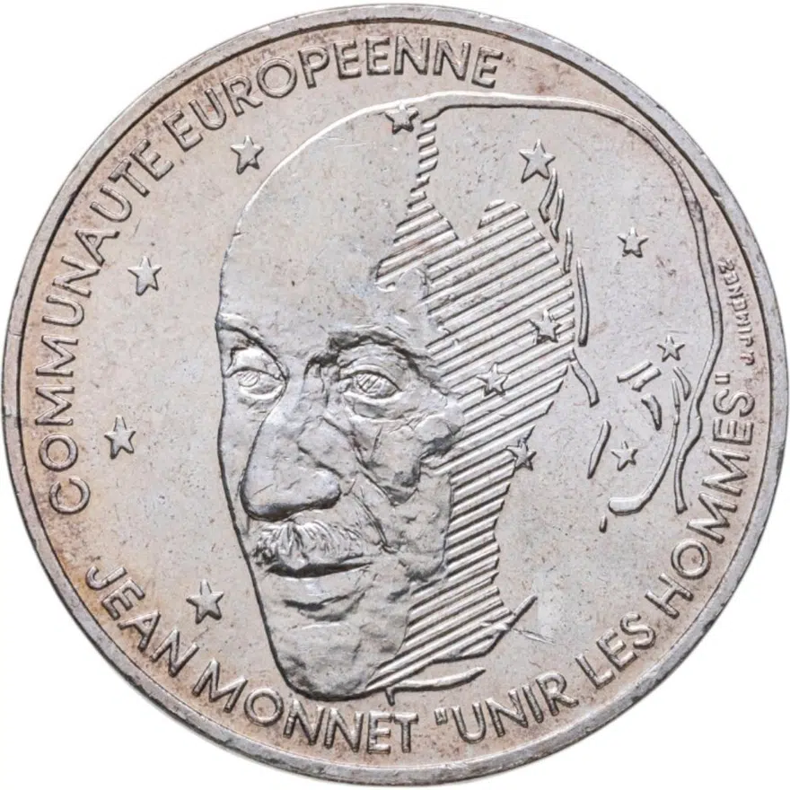 Франция 100 франков (francs) 1992, реверс