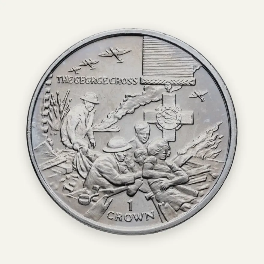 Остров Мэн 1 крона (crown) 2004  Награды - Георгиевский крест