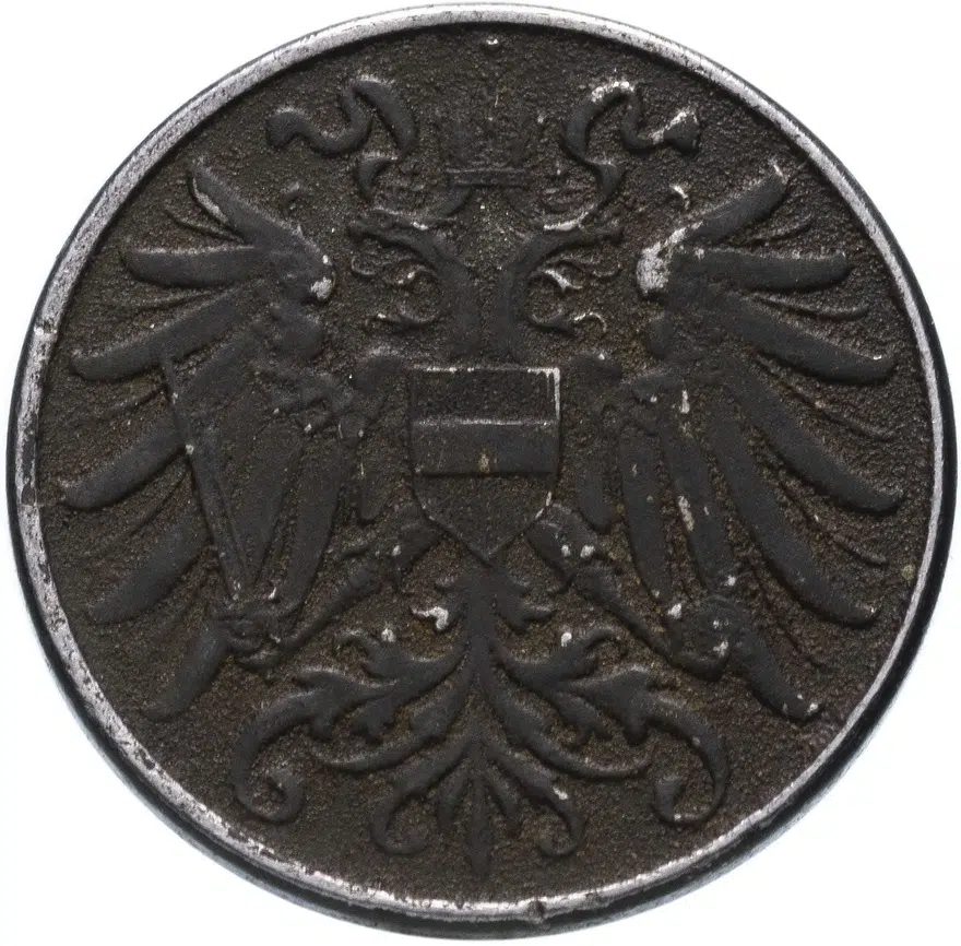 Австрия 2 геллера (heller) 1917, реверс
