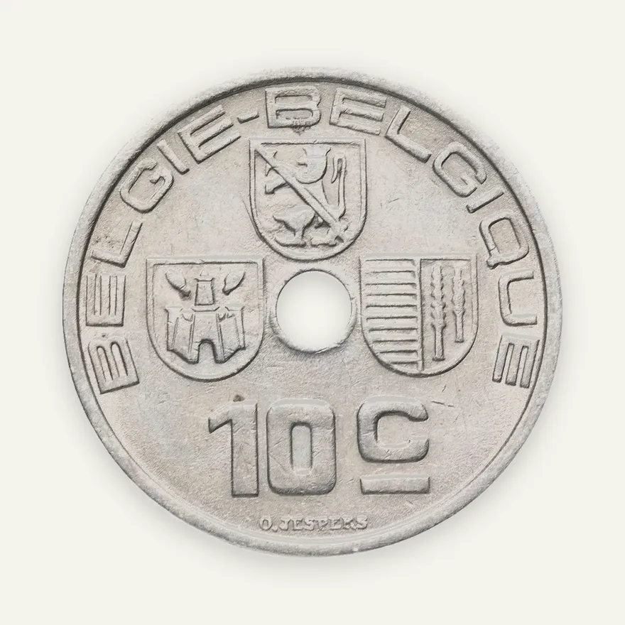 Бельгия 10 сантимов (centimes) 1939, реверс
