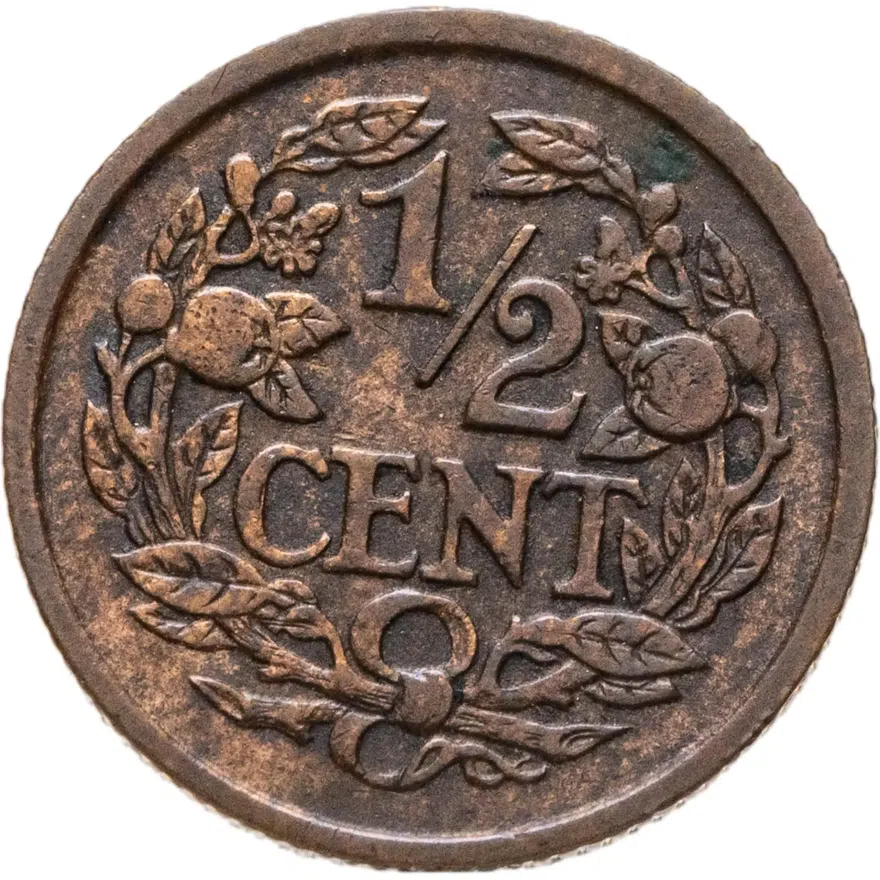 Нидерланды 1/2 цента (cent) 1928