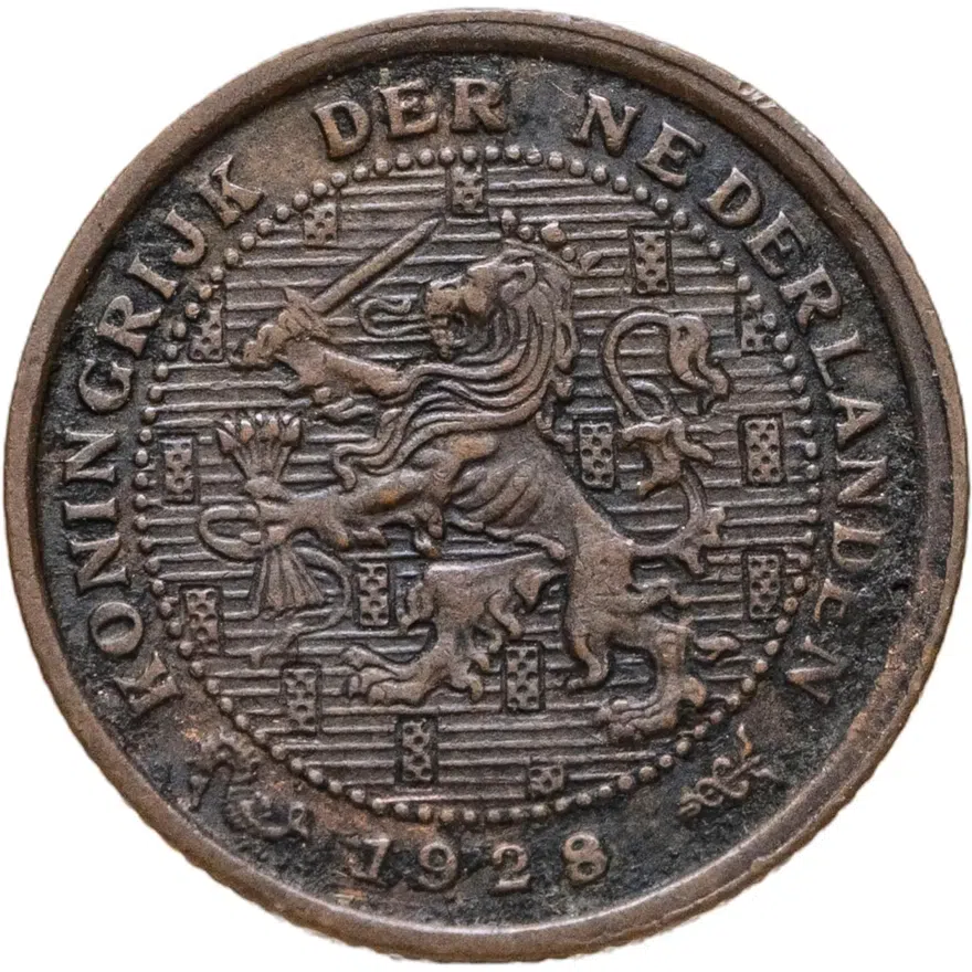 Нидерланды 1/2 цента (cent) 1928, реверс
