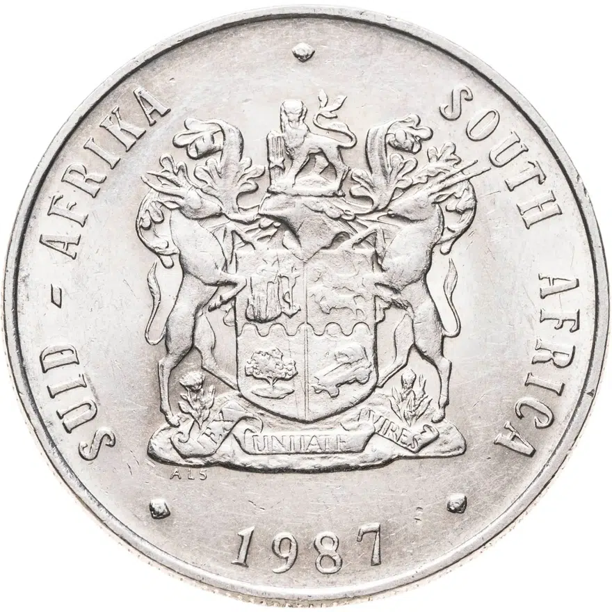 ЮАР 1 ранд (рэнд, rand) 1987, реверс