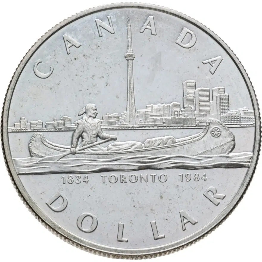 Канада 1 доллар (dollar) 1984  150 лет городу Торонто