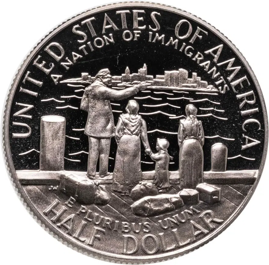 США 50 центов (1/2 доллара, half dollar) 1986 S Statue of Liberty (100 лет Статуе Свободы) знак монетного двора "S" - Сан-Франциско, реверс