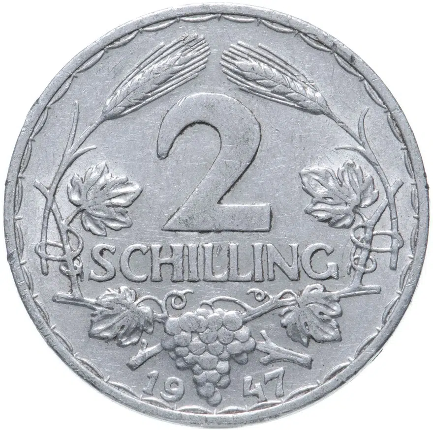 Австрия 2 шиллинга (schilling) 1947