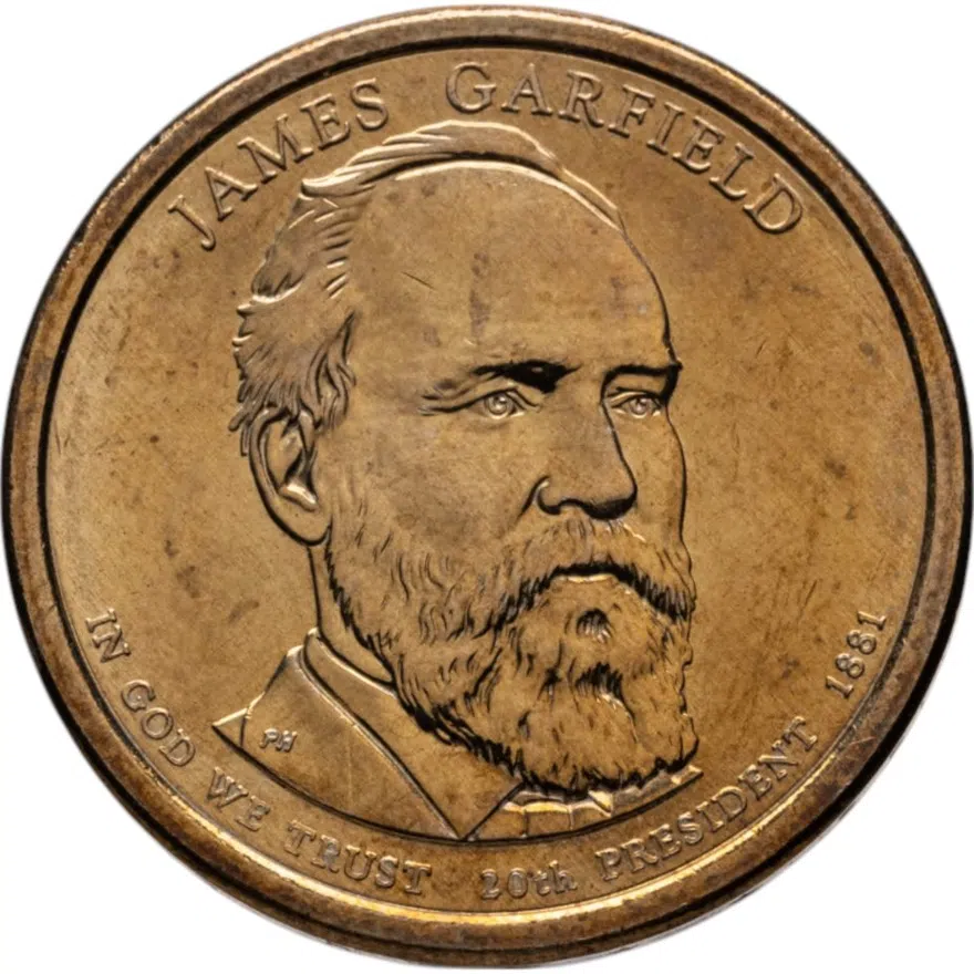 США 1 доллар (dollar) 2011 D Президент США - Джеймс Гарфилд (1881) знак монетного двора: "D" - Денвер