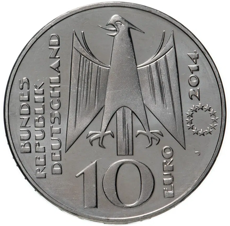 Германия 10 евро (euro) 2014 J 300 лет шкале Фаренгейта медно-никелевый сплав