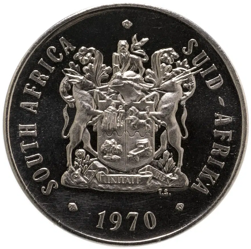 ЮАР 50 центов (cents) 1970, реверс