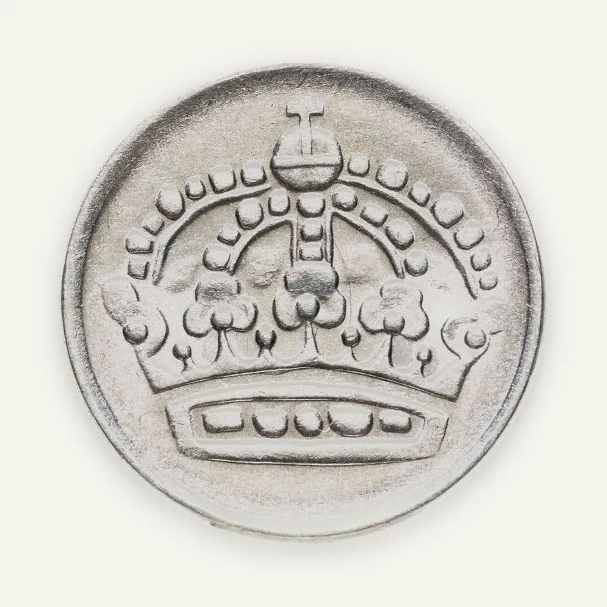 Швеция 10 эре (ore) 1962  Корона /Серебро/, реверс