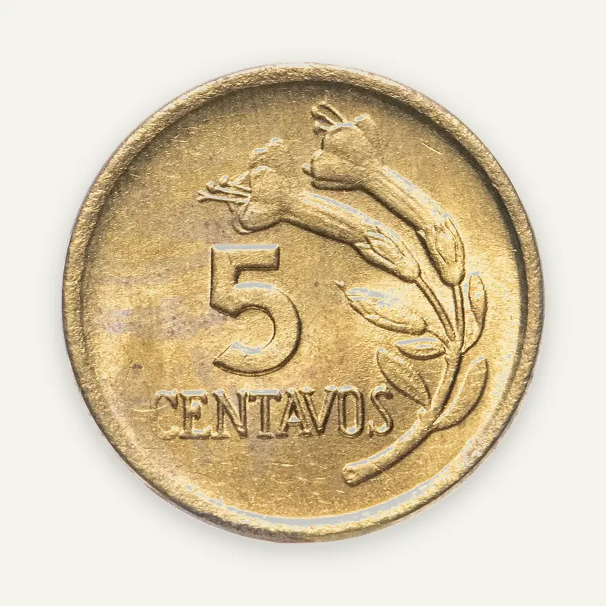 Перу 5 сентаво (centavos) 1974, аверс