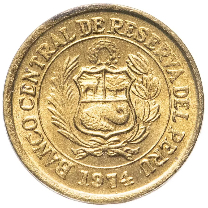 Перу 5 сентаво (centavos) 1974, реверс