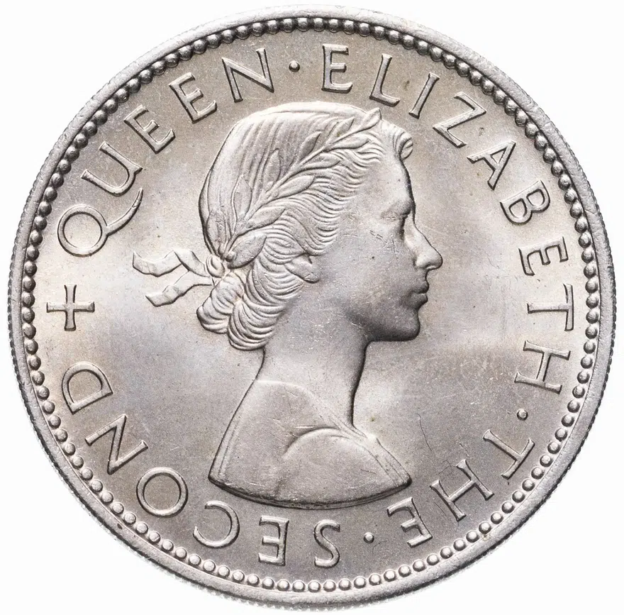 Новая Зеландия 2 шиллинга (флорин, shillings) 1963, реверс