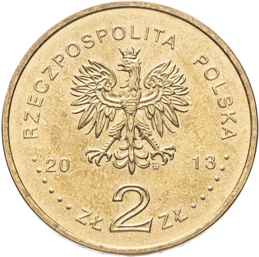 Польша 2 злотых (zlote) 2013  Польские футбольные клубы - Варта Познань, аверс