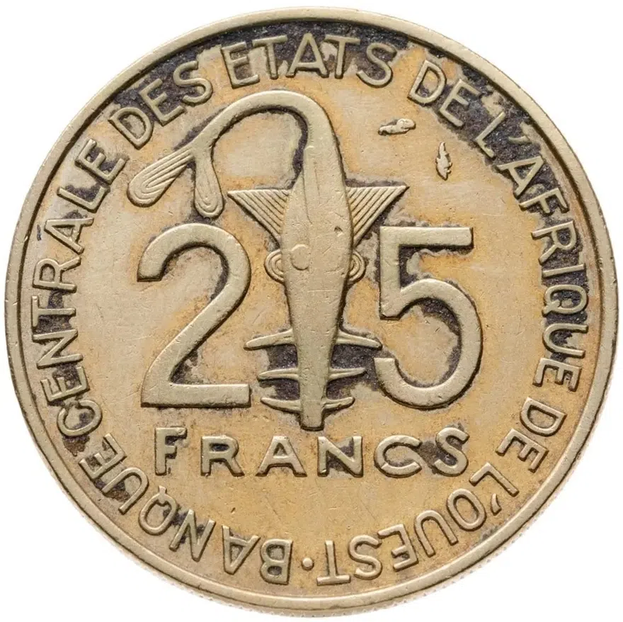 Западная Африка (BCEAO) 25 франков (francs) 1982, реверс