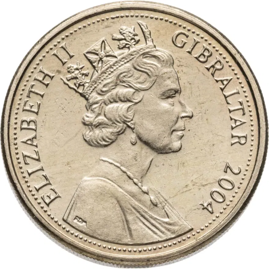 Гибралтар 1 фунт (pound) 2004 300 лет захвату Гибралтара, реверс