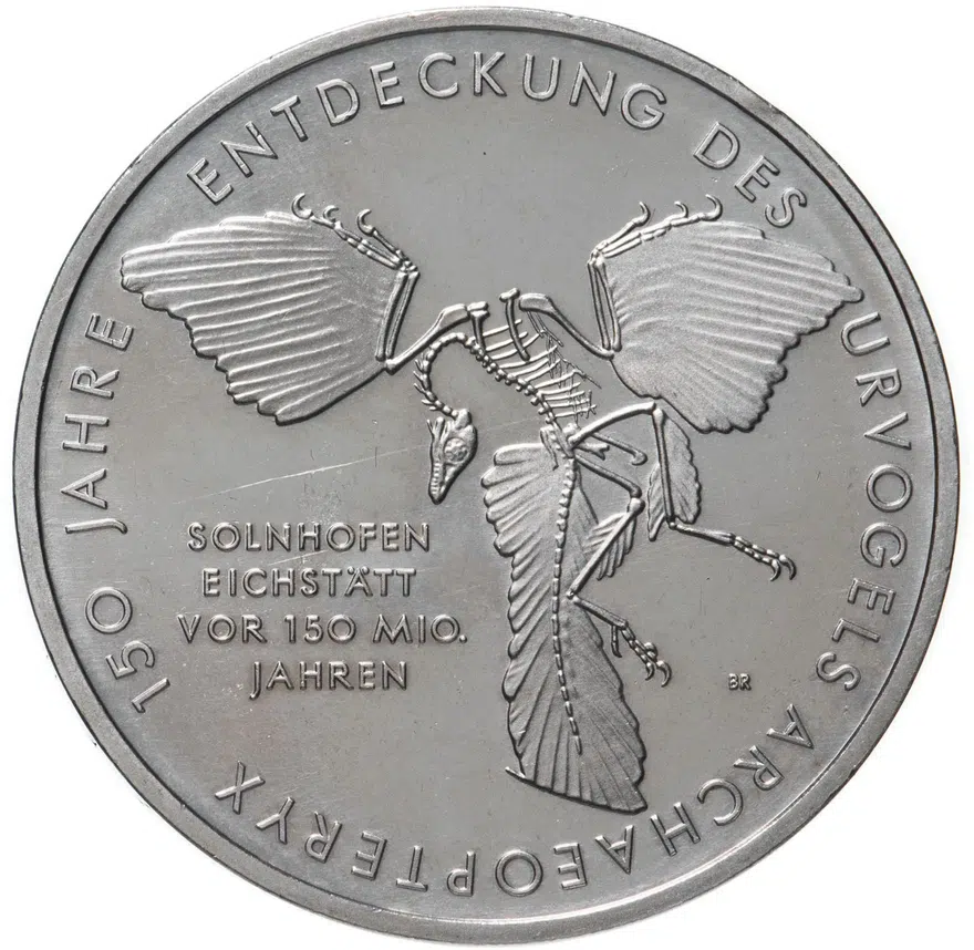 Германия 10 евро (euro) 2011 A 150 лет открытия археоптерикса