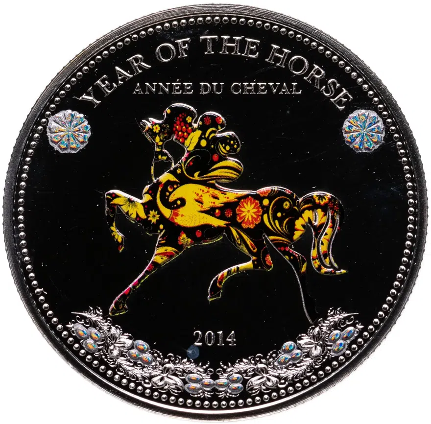 Бенин 1000 франков (francs) 2014  Восточный календарь - Год Лошади, аверс