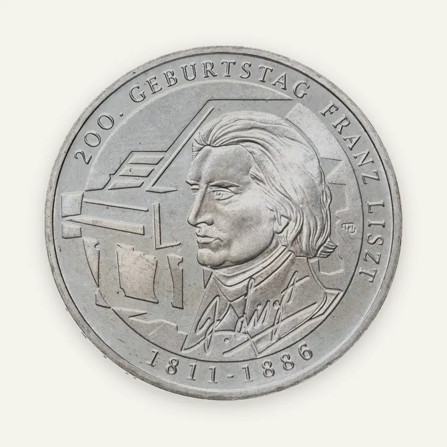 Германия 10 евро (euro) 2011 G 200 лет со дня рождения Франца Листа, реверс