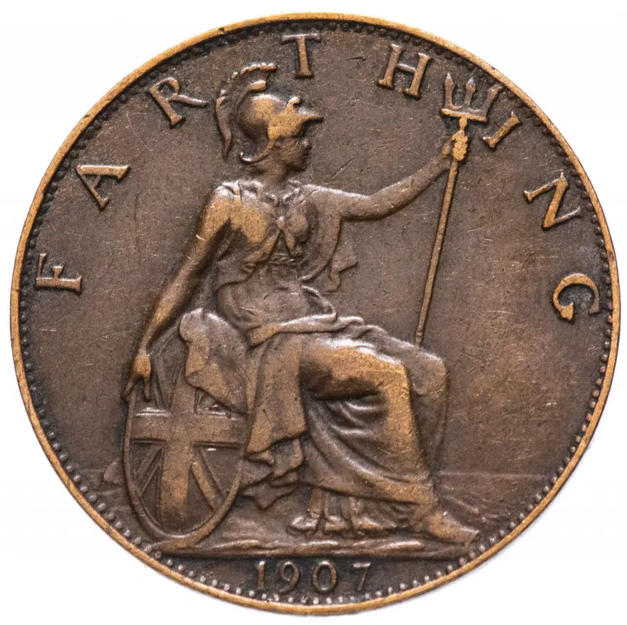 Великобритания 1 фартинг (farthing) 1907