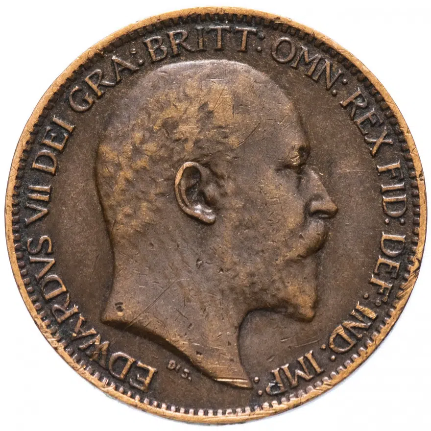 Великобритания 1 фартинг (farthing) 1907, реверс