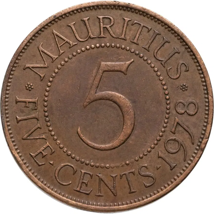 Маврикий 5 центов (cents) 1978
