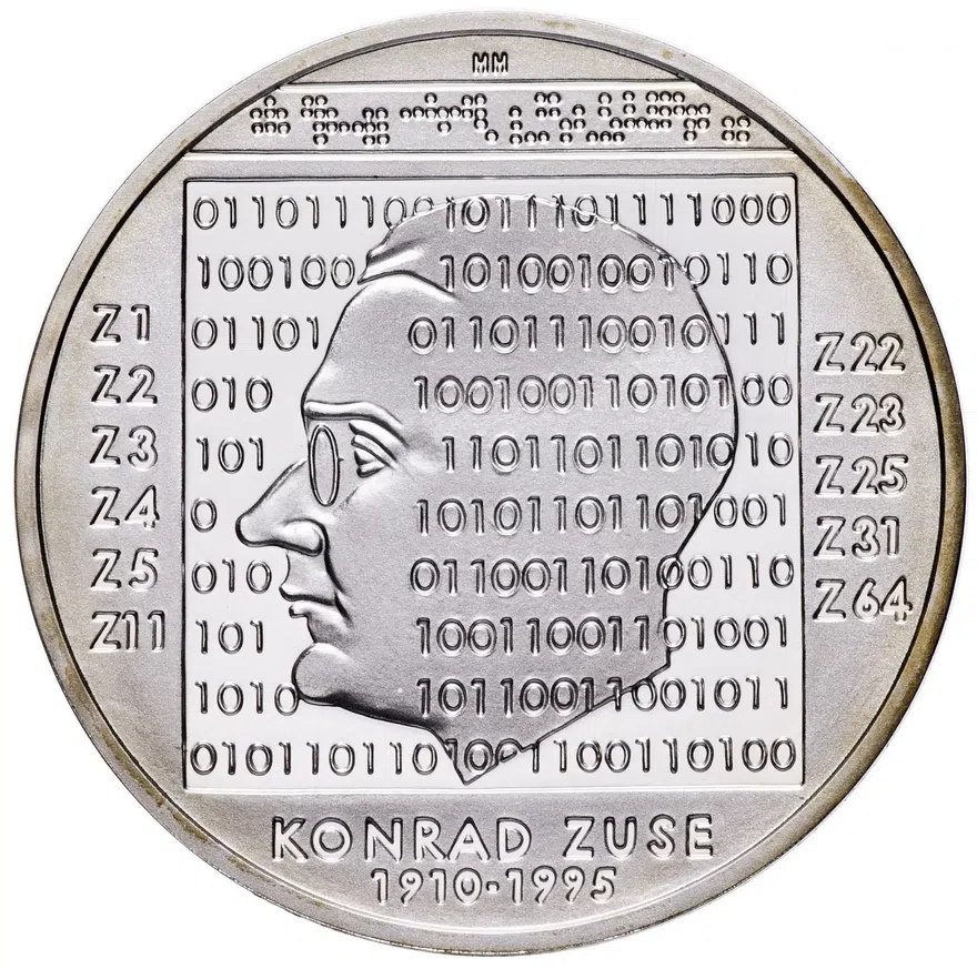 Германия 10 euro (евро) 2010 " 100 лет со дня рождения Конрада Цузе"