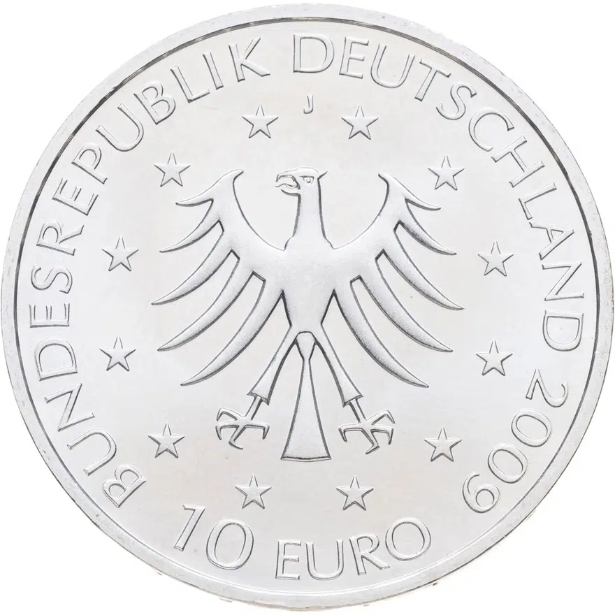 Германия 10 евро (euro) 2009 J "100 лет со дня рождения графини Марион Дёнхофф", реверс