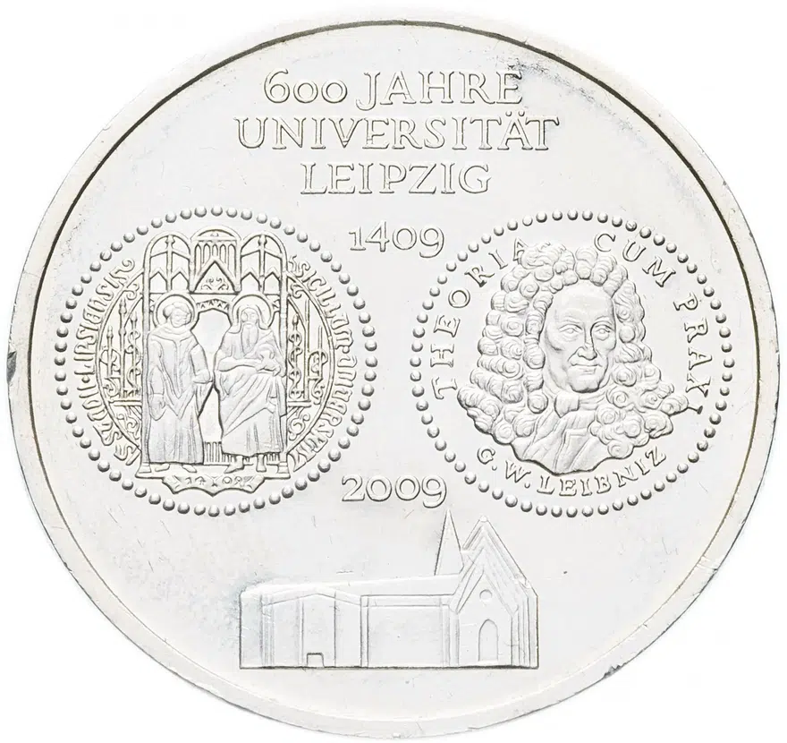 Германия 10 евро 2009 "600 лет университету в Лейпциге"