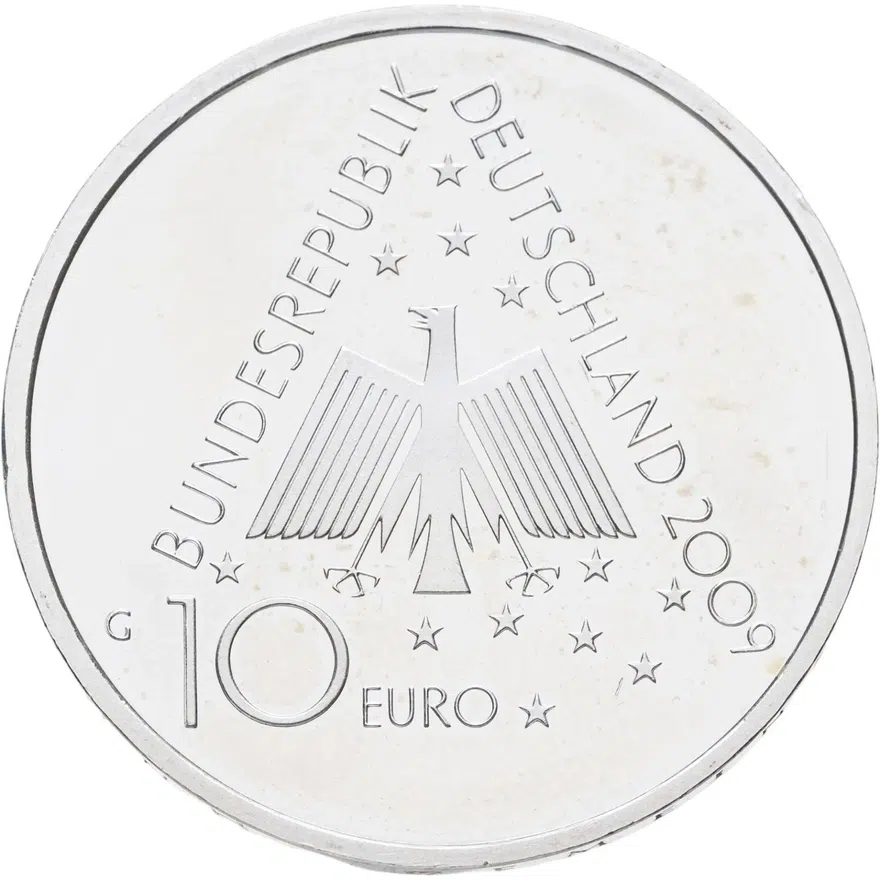 Германия 10 евро (euro) 2009 G "100 лет хостел-движению"