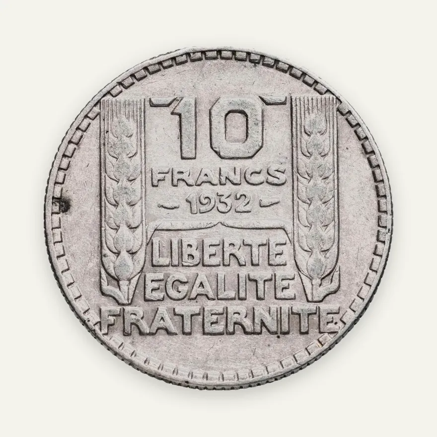 Франция 10 франков (francs) 1932, реверс