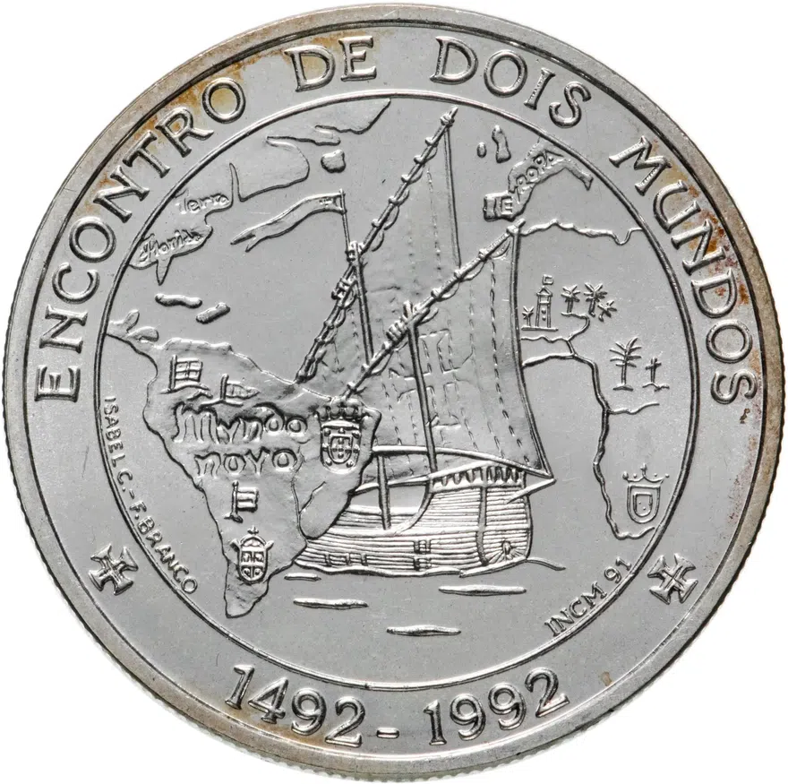 Португалия 1000 эскудо (escudos) 1992  Иберо-Американская серия - Встреча двух миров