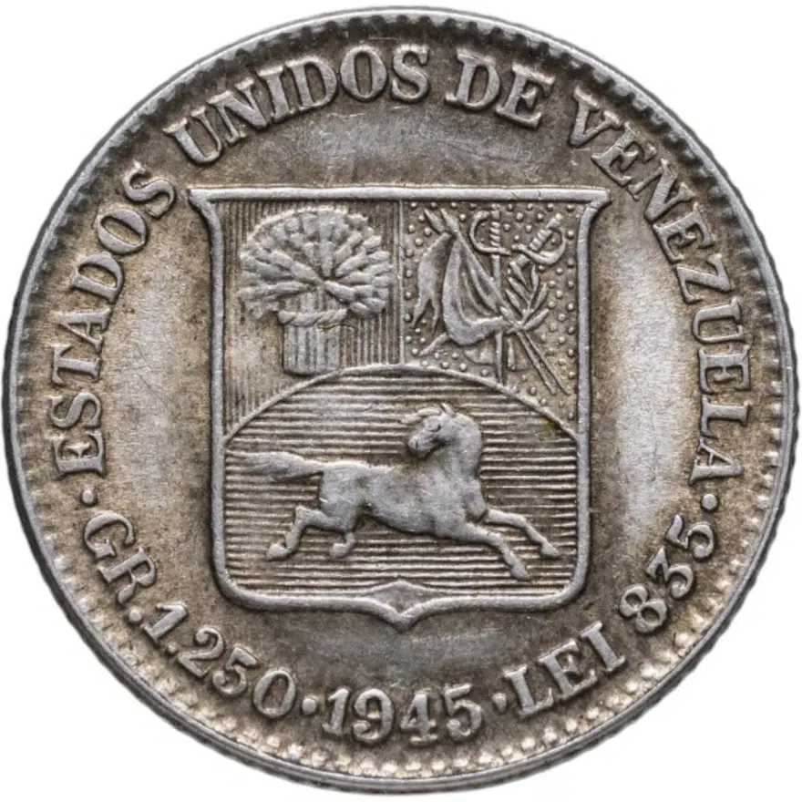 Венесуэла 1/4 боливара (bolivar) 1945, реверс