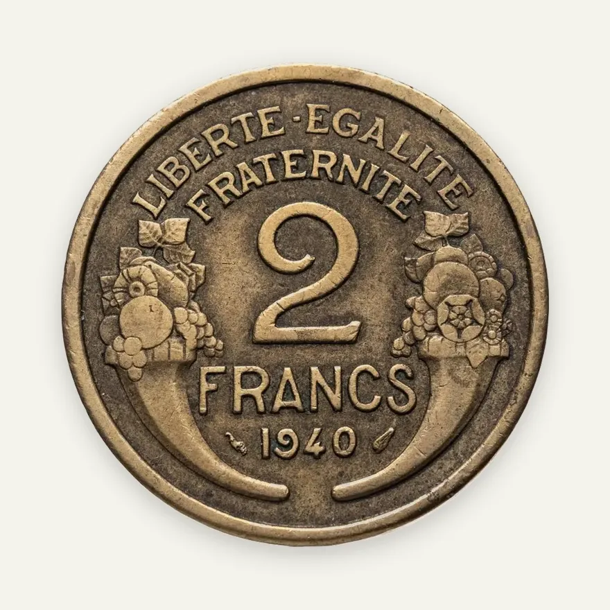 Франция 2 франка (francs) 1940, аверс