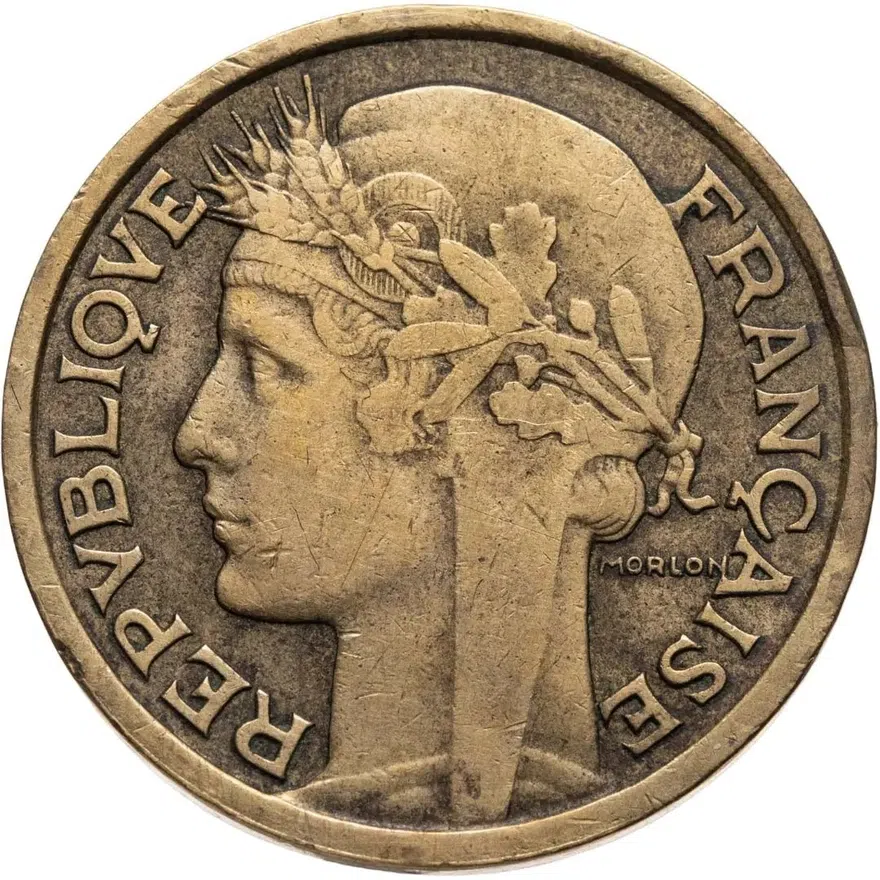Франция 2 франка (francs) 1940, реверс