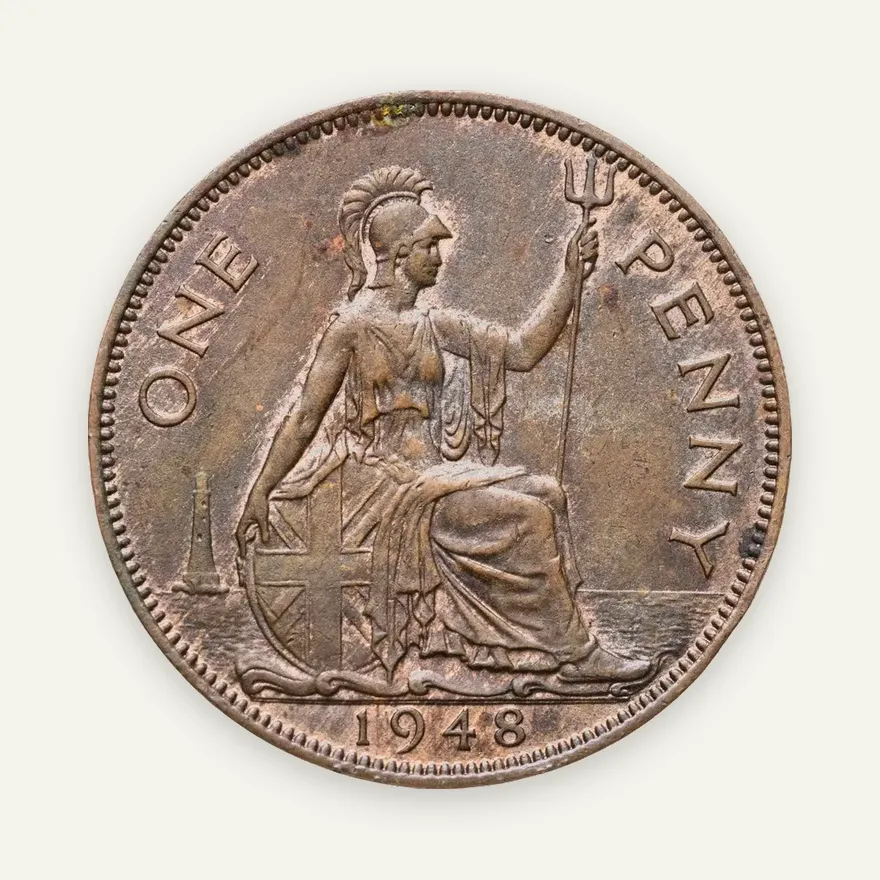 Великобритания 1 пенни (penny) 1948, реверс