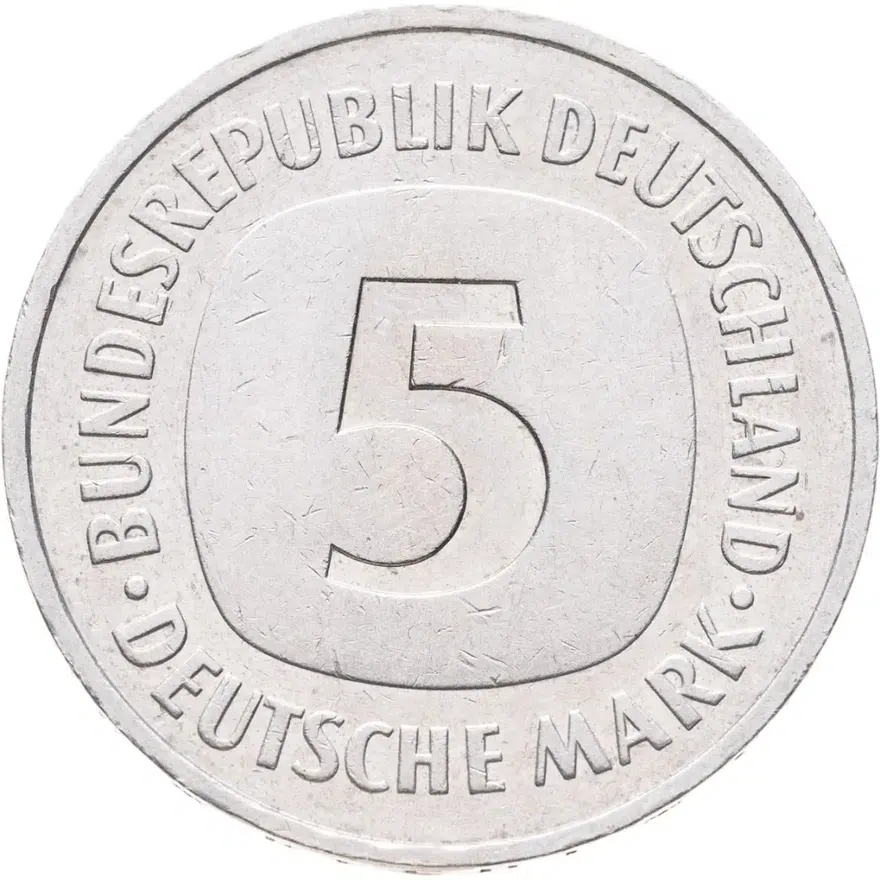 Германия 5 марок 1976 G