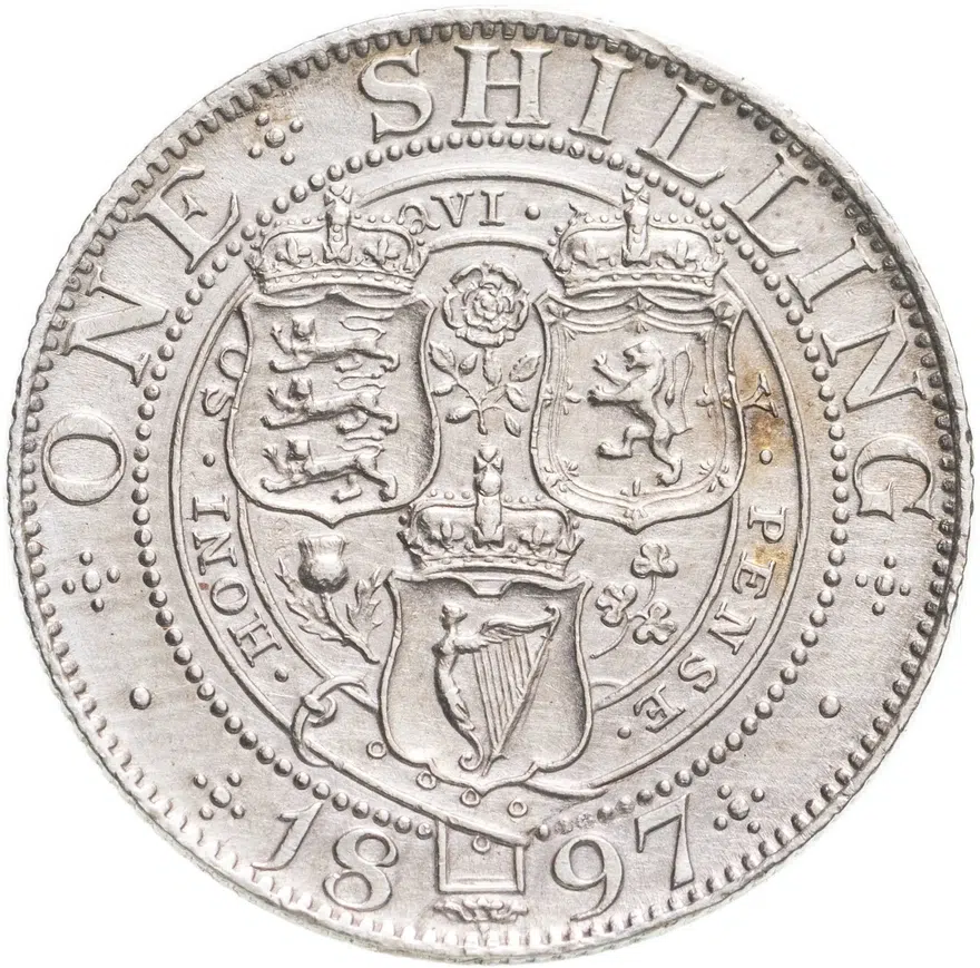 Великобритания 1 шиллинг (shilling) 1897, реверс