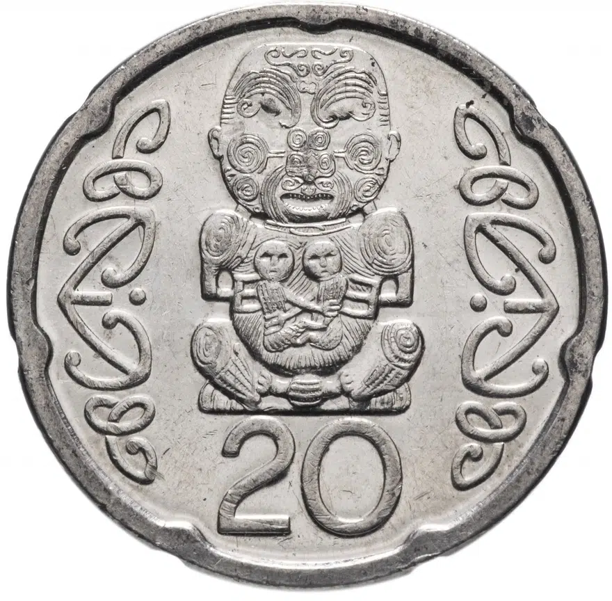 Новая Зеландия 20 центов (cents) 2006   Сталь с никелевым покрытием /магнетик/