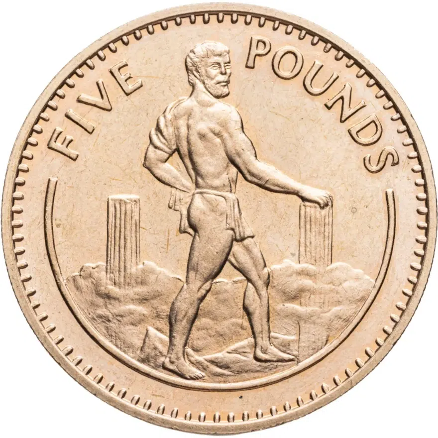 Гибралтар 5 фунтов (pounds) 1988